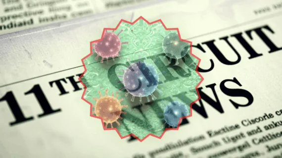11th Circuit Dupixent News headline featuring skin cancer cells