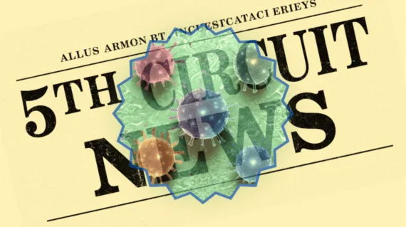5th Circuit Dupixent News headline featuring skin cancer cells